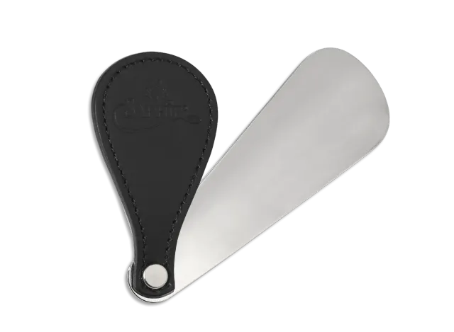 Saphir Reiseschuhanzieher Schuhlöffel 19,5 cm Schwarz Leder