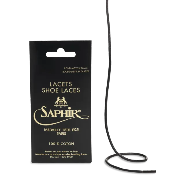 Saphir Schnürsenkel geflochten Baumwolle mittel