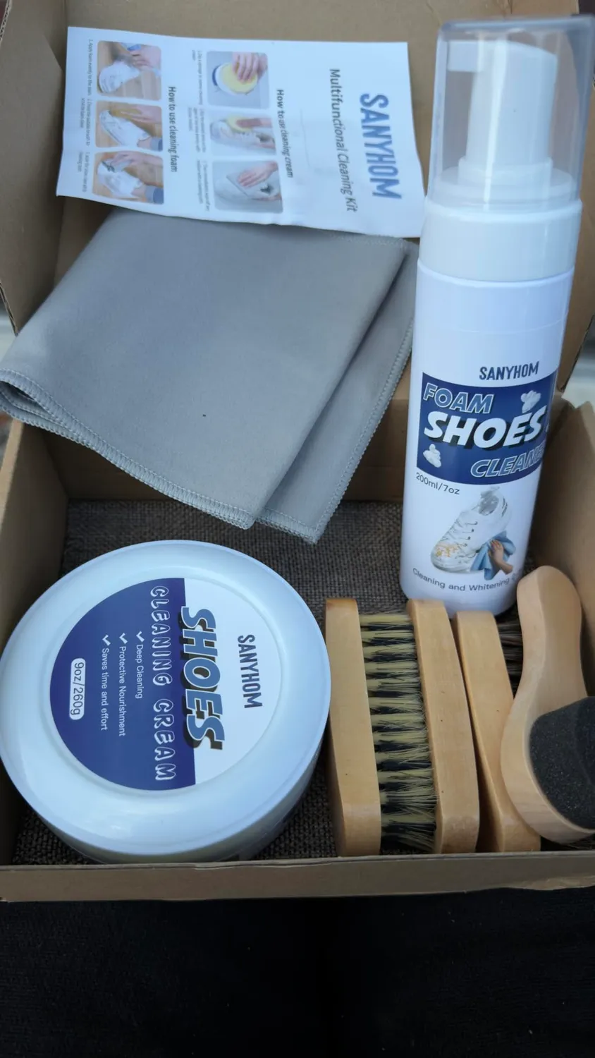 Sanyhom 8 in 1 Sneaker Reinigungsset 8-teilig Wildleder
