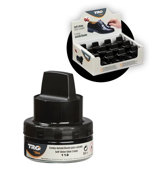 TRG Self-Shine Schuhcreme 50ml mit Schwamm Glanz