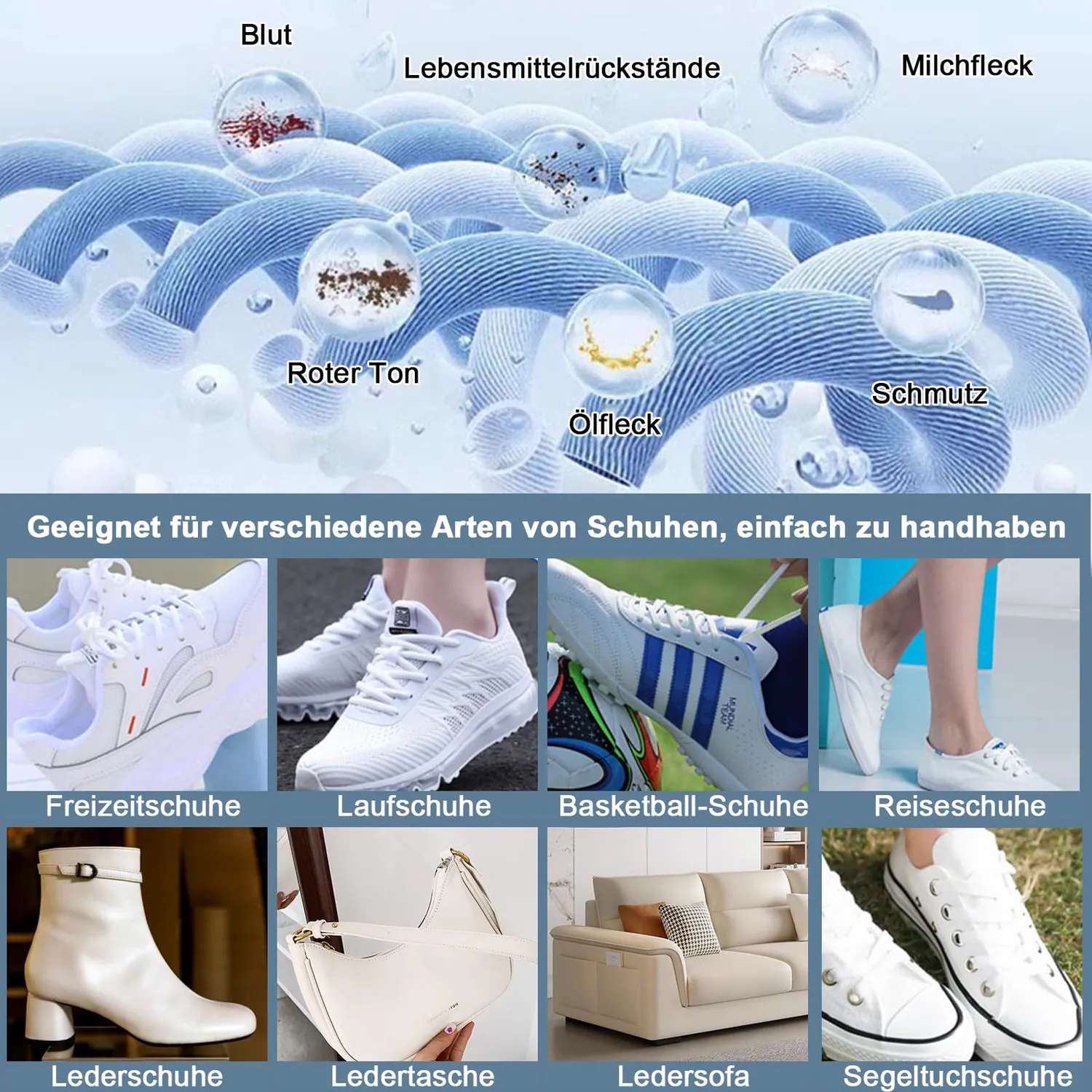 Sanyhom 8 in 1 Sneaker Reinigungsset 8-teilig Wildleder