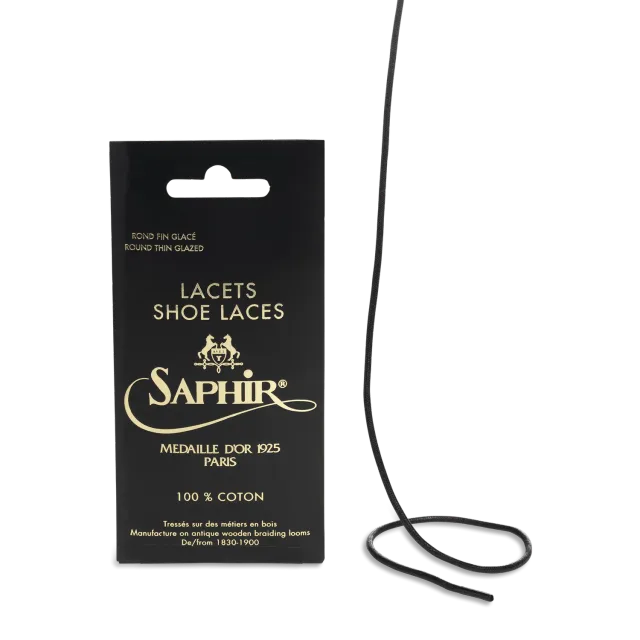 Saphir Schnürsenkel gewachst dünn Baumwolle 75/90cm