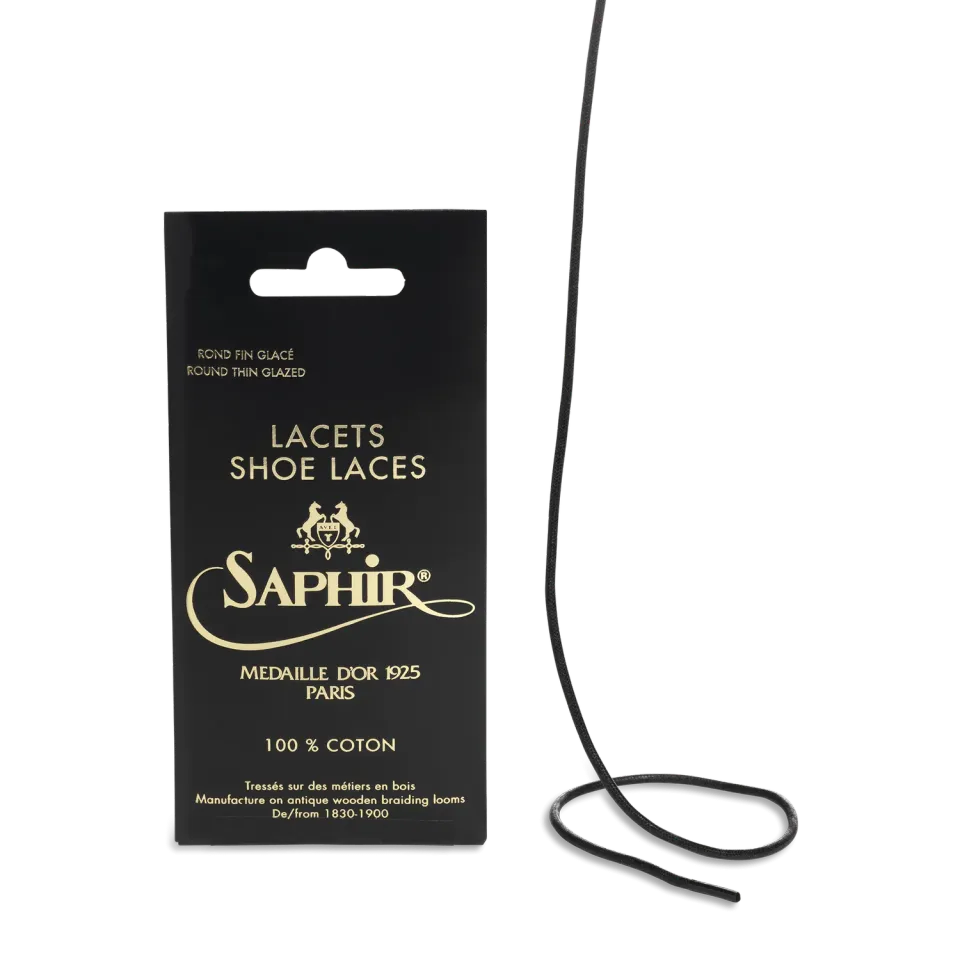 Saphir Schnürsenkel gewachst dünn Baumwolle 75/90cm