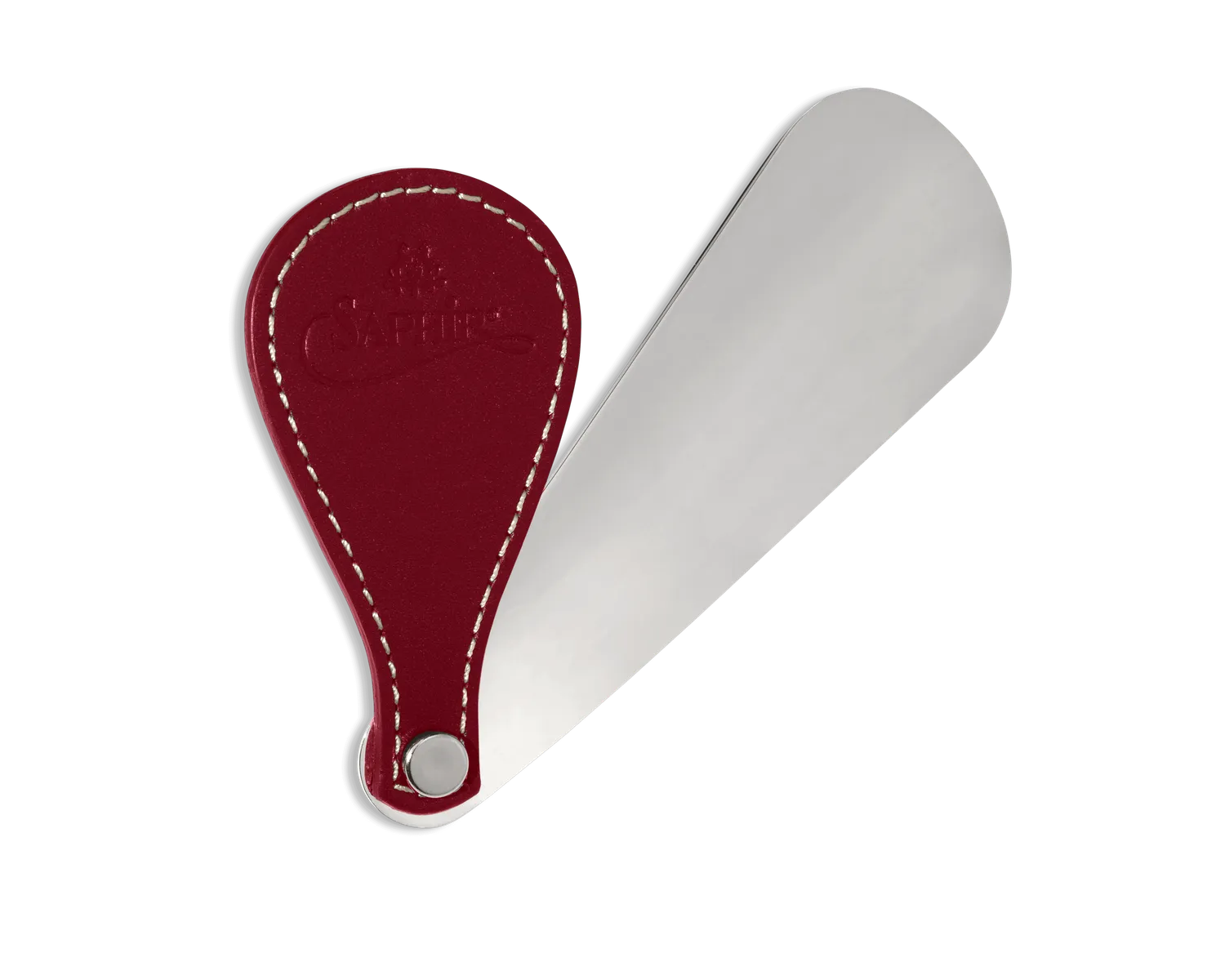 Saphir Reiseschuhanzieher Schuhlöffel 19,5 cm Schwarz Leder