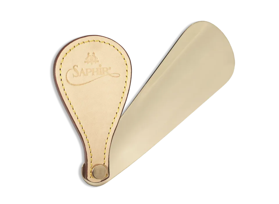 Saphir Reise-Schuhlöffel Messing 19,5 cm klappbar