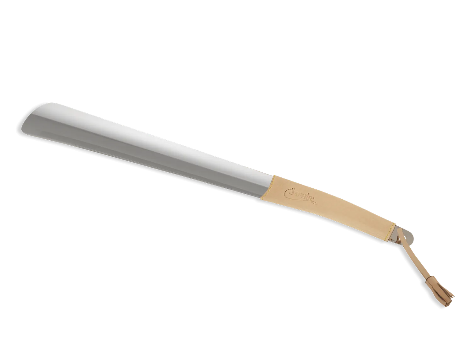 Saphir Schuhanzieher 41 cm Schuhlöffel Metall silber