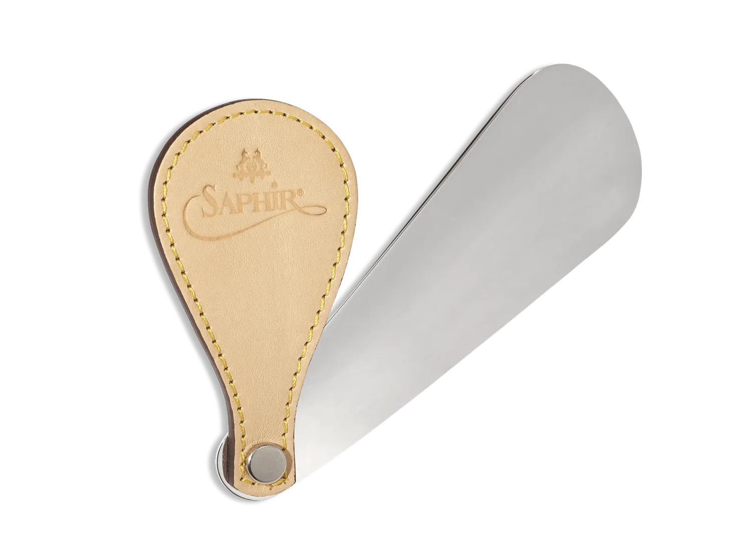 Saphir Reiseschuhanzieher Schuhlöffel 19,5 cm Schwarz Leder