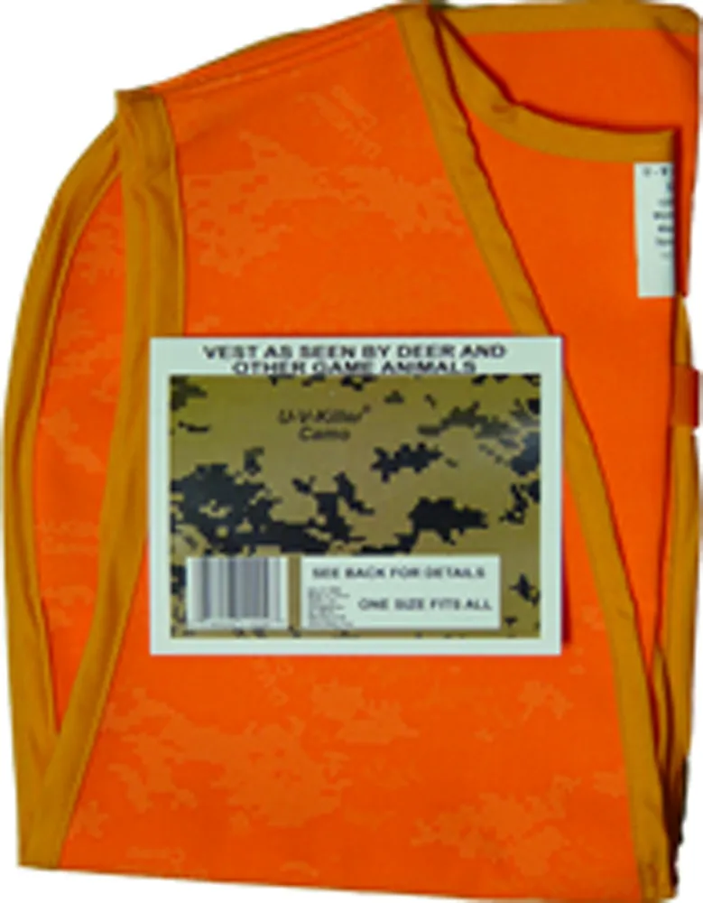 Atsko U-V-Killer Camo Blaze Orange Weste verstellbar