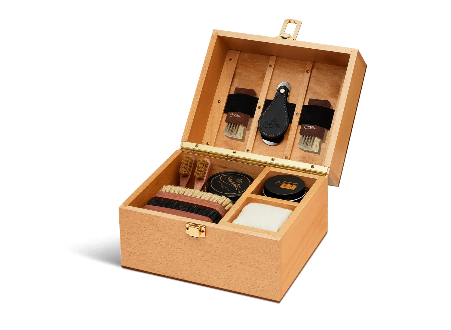 Saphir Groom Box Schuhpflegeset Natural Finish Holzbox