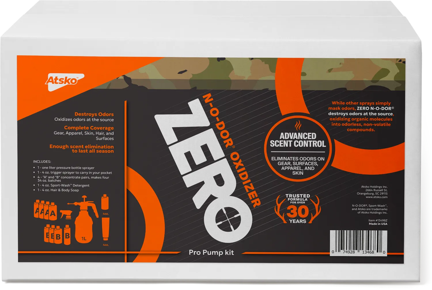 Atsko ZERO N-O-DOR Pro Pump Kit Geruchskiller Set