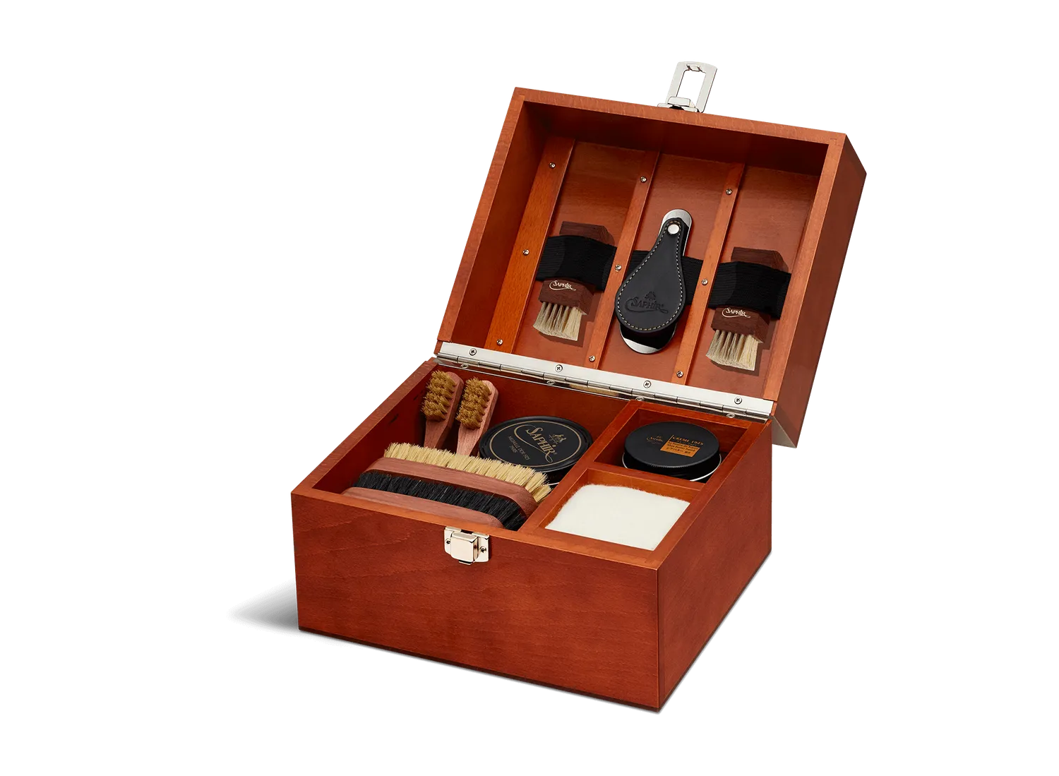 Saphir Groom Box Schuhpflegeset Natural Finish Holzbox