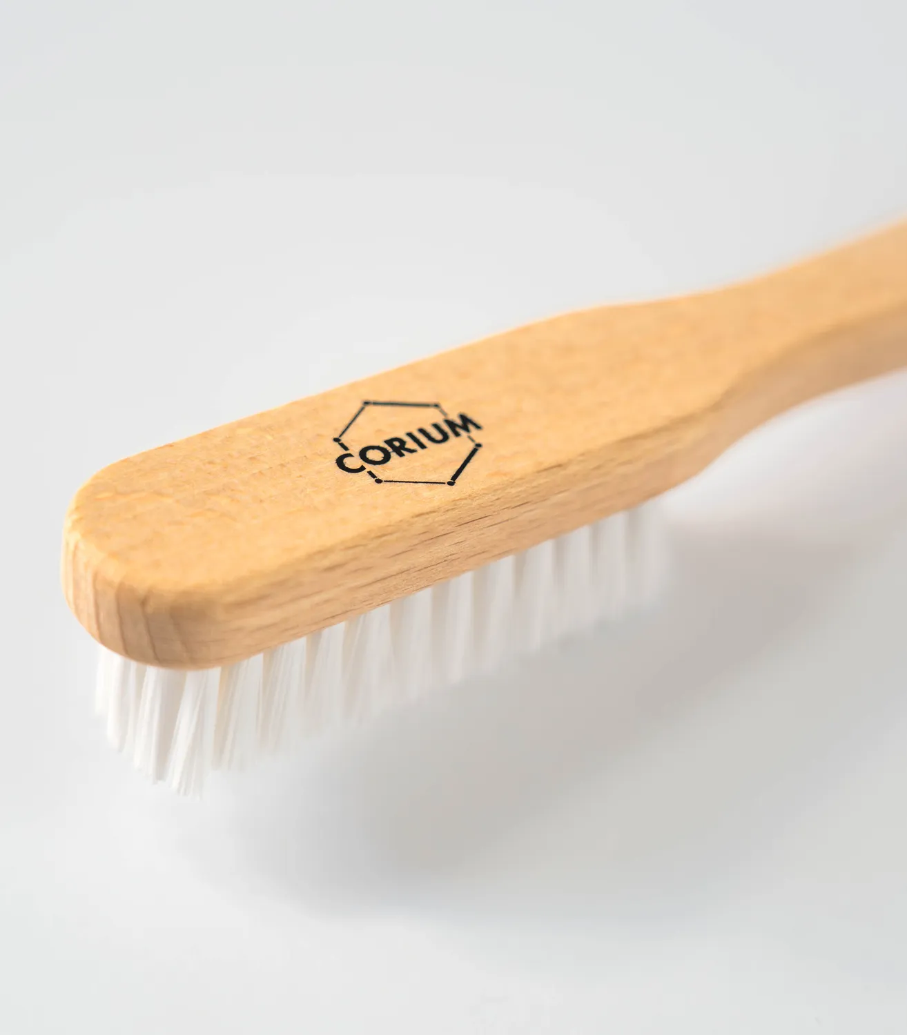 cura corii Premium Holzbürste Naturborsten Lederbürste