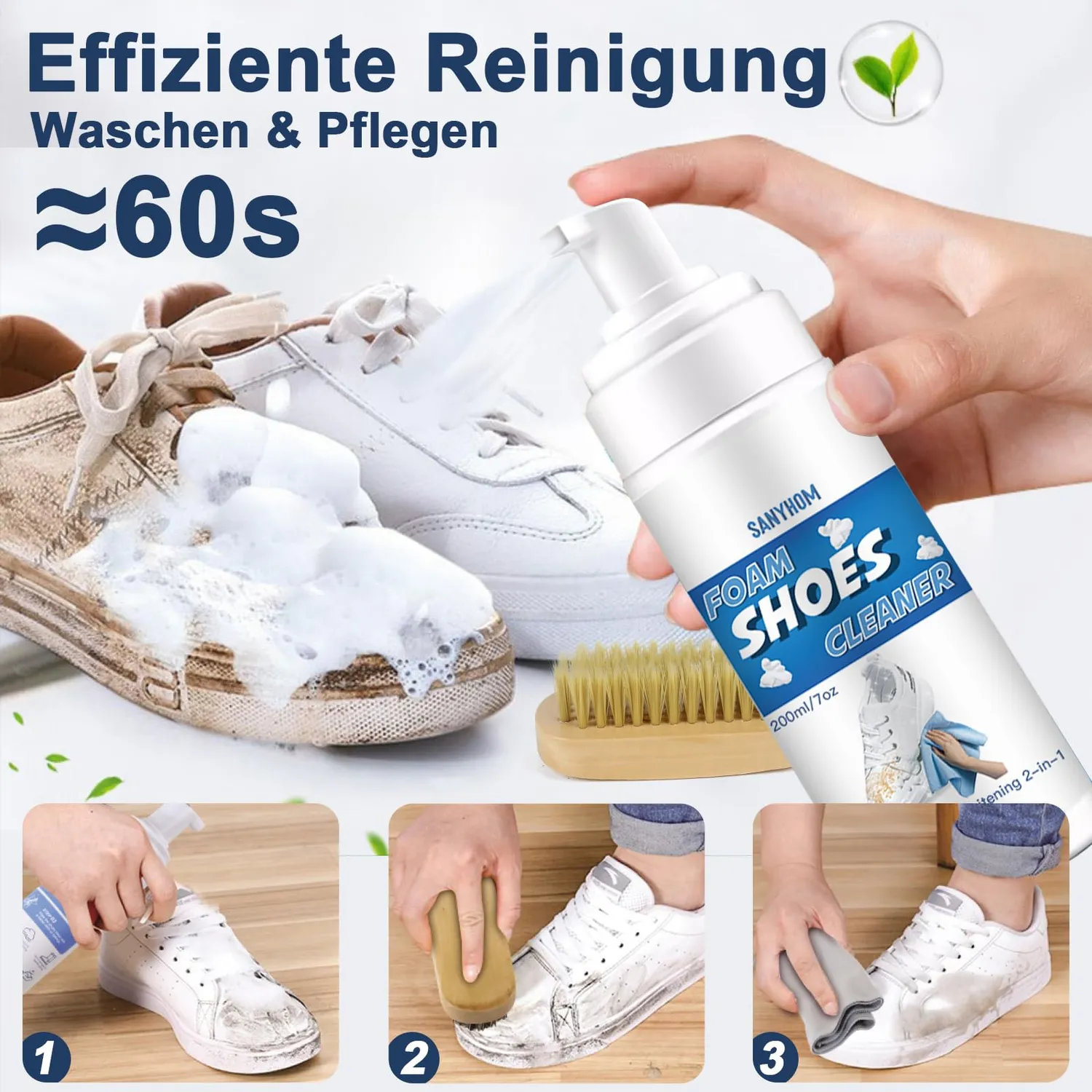 Sanyhom 8 in 1 Sneaker Reinigungsset 8-teilig Wildleder